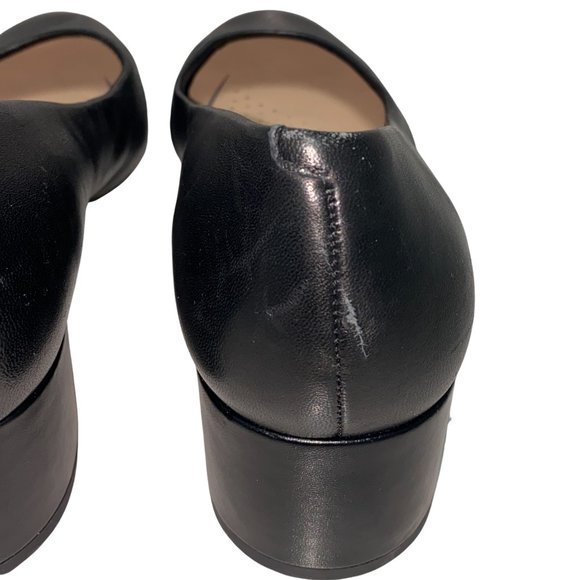 Easy Spirit Comfort Ailene Low Block Heel Dress Shoes Pumps Black Leather Size 8 - Picture 8 of 12